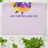 Linge De Cuisine Juste Une Fille Qui Aime Le Chat (Plié)