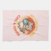 Linge De Cuisine Juste une fille qui aime les chats et le café (Horizontal)