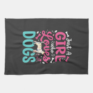 Linge De Cuisine Juste Une Fille Qui Aime Les Chiens