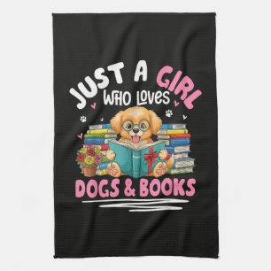 Linge De Cuisine Juste Une Fille Qui Aime Les Chiens Et La Lecture