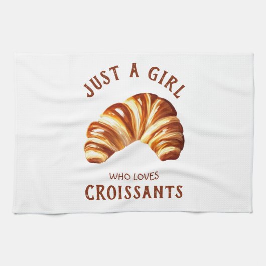 Linge De Cuisine Juste une fille qui aime les croissants (Horizontal)