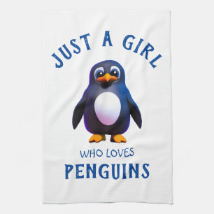 Linge De Cuisine Juste une fille qui aime les manchots