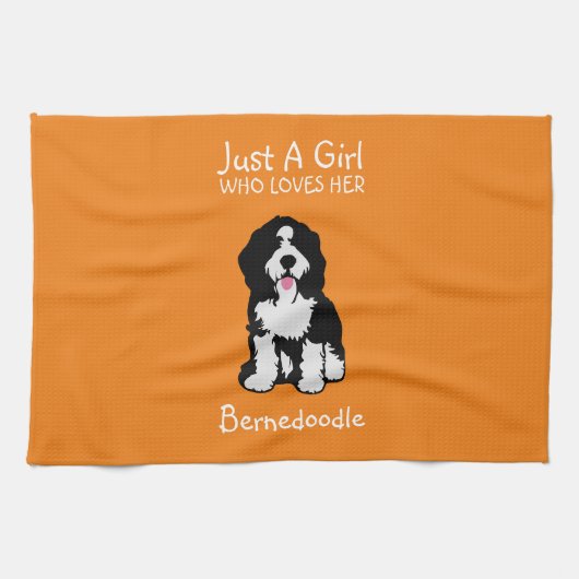 Linge De Cuisine Juste une fille qui aime son Bernedoodle (Horizontal)