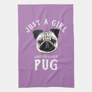 Linge De Cuisine Juste une fille qui aime son Carlin
