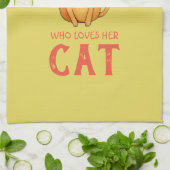 Linge De Cuisine Juste une fille qui aime son chat (Plié)