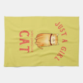 Linge De Cuisine Juste une fille qui aime son chat (Horizontal)