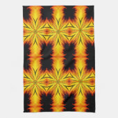 Linge De Cuisine Kaleidoscope Abstrait Jaune Et Brown (Vertical)