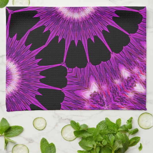 Linge De Cuisine Kaleidoscope Design Art rose violet (Plié)