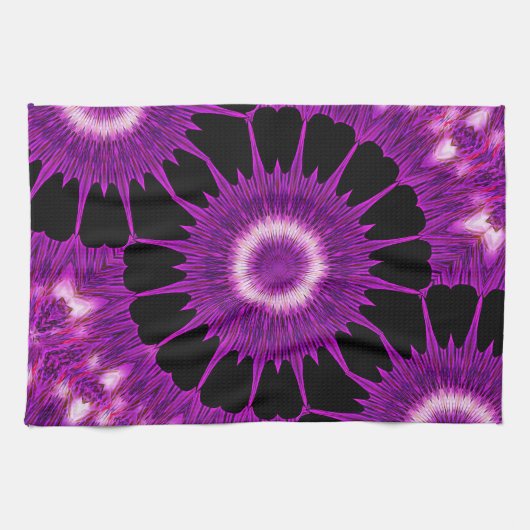Linge De Cuisine Kaleidoscope Design Art rose violet (Horizontal)
