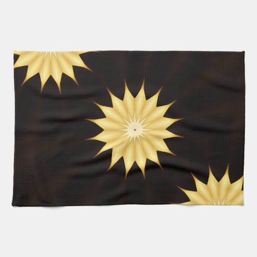 Linge De Cuisine Kaleidoscope Design Bright Yellow Star (Horizontal)