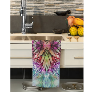 Linge De Cuisine Kaléidoscope Dewdrops : Art Floral Abstrait