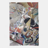 Linge De Cuisine Kandinsky En Gris Oeuvre Abstraite (Vertical)