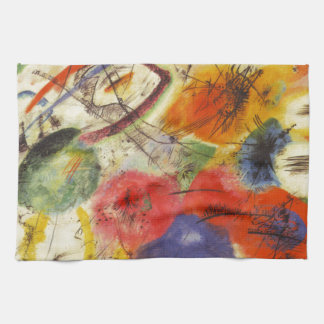 Linge De Cuisine Kandinsky Noir frappe la peinture Abstraite