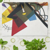 Linge De Cuisine Kandinsky Sur Blanc Deux Peintures Abstraites (Plié)