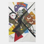 Linge De Cuisine Kandinsky Sur Blanc Deux Peintures Abstraites (Vertical)
