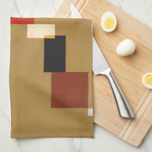 Linge De Cuisine Kandinsky Treize Rectangles peinture Abstraite (Quart Plié)