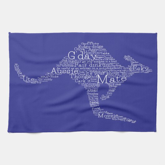 Linge De Cuisine Kangourou en argot australien (Horizontal)