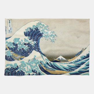 Linge De Cuisine Katsushika Hokusai - La Grande vague au large de K