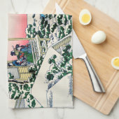 Linge De Cuisine Katsushika Hokusai - Maison de thé à Koishikawa (Quart Plié)