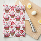 Linge De Cuisine Kawaii Cupcake Design - Illustration de dessert mi (Quart Plié)