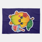 Linge De Cuisine Kawaii Mango - Fruit d'amour avec Smoothi de coeur (Horizontal)