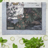 Linge De Cuisine Keats "La Belle Dame" Victorian Poem Art Tea Servi (Plié)