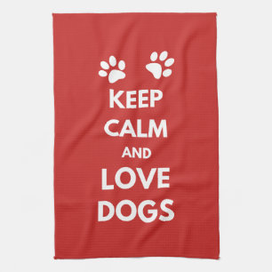 Linge De Cuisine Keep calm and love dogs