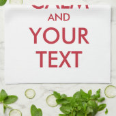 Linge De Cuisine KEEP CALM and YOUR TEXT (Plié)