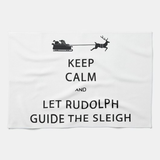 Linge De Cuisine Keep Calm Let Rudolph Guide Sleigh (Horizontal)