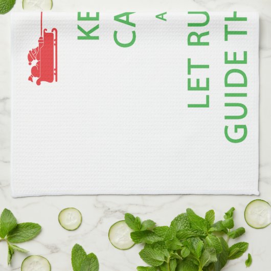 Linge De Cuisine Keep Calm Let Rudolph Guide Sleigh (Plié)