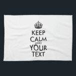 Linge De Cuisine KEEP CALM personnalisé et votre texte<br><div class="desc">PERSONNALISÉ GARDEZ CALME et VOTRE TEXTE. Modifier ce modèle de conception - CRÉEZ VOTRE TEXTE ET PLACEZ VOTRE PHOTO.</div>