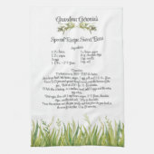 Linge De Cuisine Keepsaké Recette Modèle Cadeau vert (Vertical)