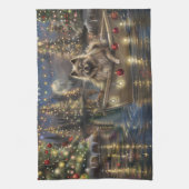 Linge De Cuisine Keeshond Noël Festive Voyage (Vertical)