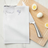 Linge De Cuisine Keeshoned Christmas Snowman Peinture Dog Art (Quart Plié)