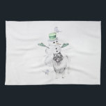 Linge De Cuisine Keeshoned Christmas Snowman Peinture Dog Art<br><div class="desc">Portrait de chien de Noël Keeshond, peinture originale. Nous nous spécialisons dans l'art original mignon et drôle. Achetez-le pour vous-même ou comme un grand cadeau pour vos amis amoureux Keeshond. Soyez créatif - cliquez sur PERSONNALISER pour ajouter/supprimer/modifier du texte, redimensionner l'image, changer de couleur ou tout ce que l'outil de...</div>