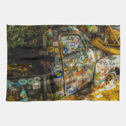 Linge De Cuisine Key West est Art, Vieux Camion Pickup (Horizontal)