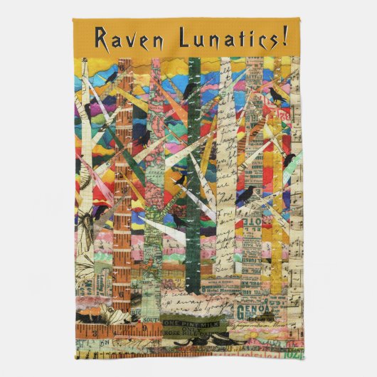 Linge De Cuisine KHS Raven Lunatics Crows and Trees Papier Art (Vertical)