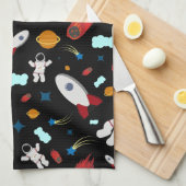 Linge De Cuisine Kid's Outer Space & Astronaut Pattern (Quart Plié)