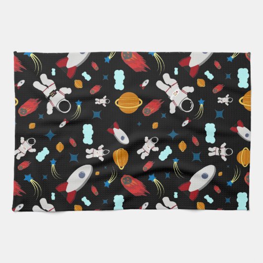 Linge De Cuisine Kid's Outer Space & Astronaut Pattern (Horizontal)