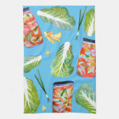 Linge De Cuisine Kimchi Ingrédients Aquarelle Fun Fermentation (Vertical)