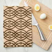 Linge De Cuisine Kimono imprimé, pêche et chocolat (Quart Plié)
