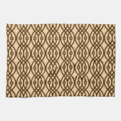 Linge De Cuisine Kimono imprimé, pêche et chocolat (Horizontal)