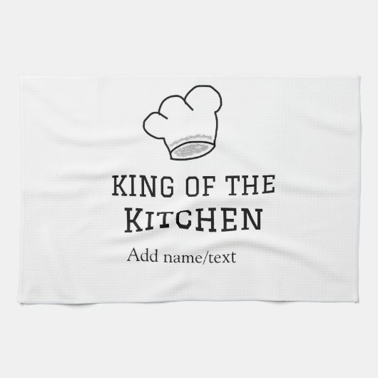 Linge De Cuisine King of the cuisine chef cuisine ajouter nom couro (Horizontal)