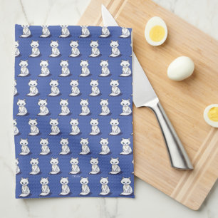Linge De Cuisine KiniArt White Cat Trinket