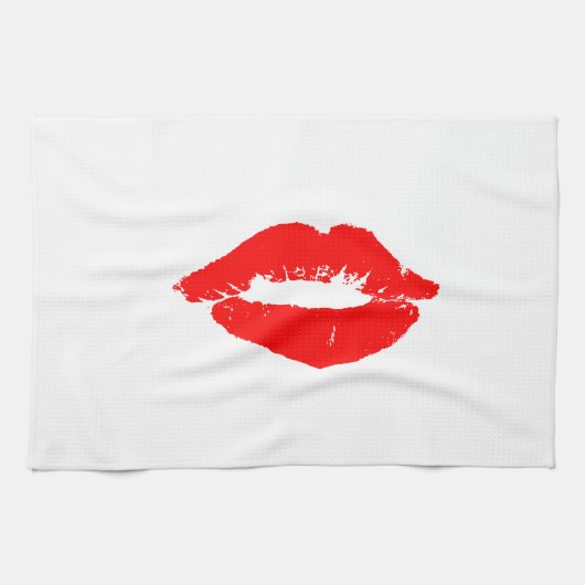 Linge De Cuisine Kiss Lips Red Lipstick Losion Passion Valentine (Horizontal)