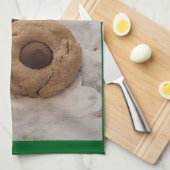 Linge De Cuisine Kisses Cookie Hand Towel on Green (Quart Plié)