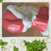 Linge De Cuisine Kissing Santas (Plié)