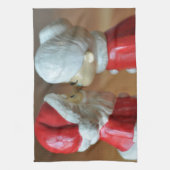 Linge De Cuisine Kissing Santas (Vertical)