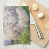 Linge De Cuisine Kitchen Towel Two Chickens Farmhouse  (Quart Plié)