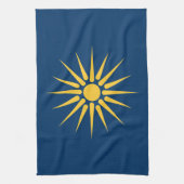 Linge De Cuisine Kitchen towel with Flag of Macedonia, Greece (Vertical)